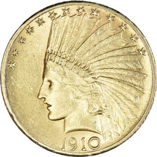 Moneta, Stati Uniti, Indian Head, $10, Eagle, 1910, San Francisco, SPL-, Oro