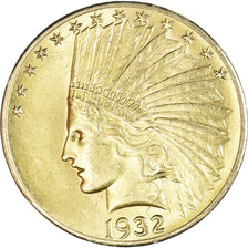 Moneda, Estados Unidos, Indian Head, $10, Eagle, 1932, Philadelphia, EBC+, Oro