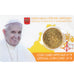 VATICAN CITY, 50 Euro Cent, 2017, Coin card N°8, MS(65-70), Brass