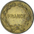 Moneda, Francia, France Libre, 2 Francs, 1944, Philadelphia, MBC, Latón, KM:905