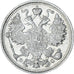 Moneda, Rusia, Nicholas II, 15 Kopeks, 1916, SC, Plata, KM:21a.3