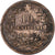 Moneta, Italia, Vittorio Emanuele II, 10 Centesimi, 1862, MB, Rame, KM:11.2