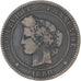 Coin, France, Cérès, 10 Centimes, 1880, Paris, VF(30-35), Bronze, KM:815.1