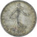 Moneda, Francia, Semeuse, Franc, 1917, Paris, MBC, Plata, KM:844.1