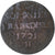 Moneda, COLONIAS FRANCESAS, 9 Deniers, 1721, La Rochelle, BC+, Cobre, KM:5.2