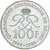 Coin, Monaco, Rainier III, 100 Francs, 1989, MS(63), Silver, KM:164