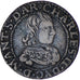 Moneda, ESTADOS FRANCESES, Double Tournois, 1639, MBC+, Cobre