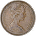 Moeda, Grã-Bretanha, Elizabeth II, 2 New Pence, 1971, EF(40-45), Bronze, KM:916