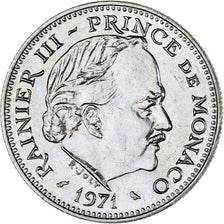 Münze, Monaco, Rainier III, 5 Francs, 1971, VZ, Kupfer-Nickel, KM:150