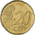 Monaco, Rainier III, 20 Euro Cent, 2001, Paris, MS(63), Brass, Gadoury:MC176