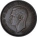 Grã-Bretanha, George VI, Penny, 1938, Bronze, EF(40-45), KM:845