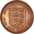 Coin, Jersey, Elizabeth II, 2 New Pence, 1971, VF(20-25), Bronze, KM:31