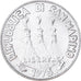 Coin, San Marino, 2 Lire, 1975, MS(65-70), Aluminum, KM:41