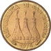 Coin, San Marino, 20 Lire, 1975, Rome, MS(63), Aluminum-Bronze, KM:44