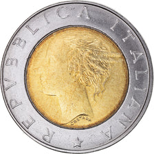 Moneta, Włochy, 500 Lire, 1999, Rome, AU(50-53), Bimetaliczny, KM:203