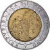 Coin, San Marino, 500 Lire, 1992, Rome, VF(20-25), Bi-Metallic, KM:286