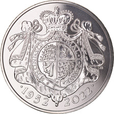 Moneda, Gran Bretaña, 5 Pounds, 2022, Jubilé de Platine de la Reine Elisabeth