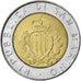 Coin, San Marino, 500 Lire, 1987, Rome, VF(20-25), Bi-Metallic, KM:209