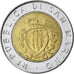 Coin, San Marino, 500 Lire, 1987, Rome, EF(40-45), Bi-Metallic, KM:209