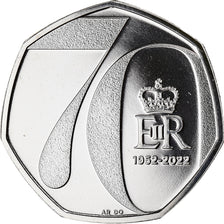 Moneda, Gran Bretaña, 50 Pence, 2022, Platinum Jubilee.FDC, FDC, Cupronickel