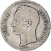 Moneda, Venezuela, Gram 25, 5 Bolivares, 1888, BC, Plata, KM:24.1