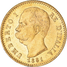 Münze, Italien, Umberto I, 20 Lire, 1881, Rome, VZ, Gold, KM:21