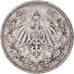 Moeda, ALEMANHA - IMPÉRIO, 1/2 Mark, 1905, Stuttgart, EF(40-45), Prata, KM:17