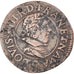 Moeda, França, Louis XIII, Double Tournois, 1628, Paris, EF(40-45), Cobre