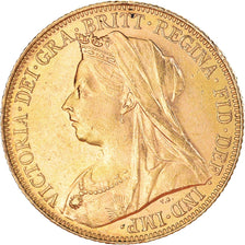 Moeda, Grã-Bretanha, Victoria, Sovereign, 1901, AU(55-58), Dourado, KM:785