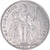 Moeda, Polinésia Francesa, 5 Francs, 1991, Paris, AU(55-58), Alumínio, KM:12