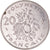Moneda, Polinesia francesa, 20 Francs, 1986, Paris, MBC+, Níquel, KM:9