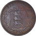 Münze, Guernsey, 8 Doubles, 1902, Heaton, Birmingham, SS, Bronze, KM:7