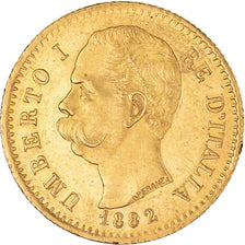 Munten, Italië, Umberto I, 20 Lire, 1882, Rome, PR+, Goud, KM:21