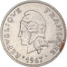 Coin, French Polynesia, 20 Francs, 1967, Paris, AU(50-53), Nickel, KM:6
