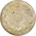 Moeda, ALEMANHA - IMPÉRIO, 1/2 Mark, 1916, Munich, AU(55-58), Prata, KM:17