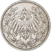 Moeda, ALEMANHA - IMPÉRIO, 1/2 Mark, 1909, Karlsruhe, AU(50-53), Prata, KM:17