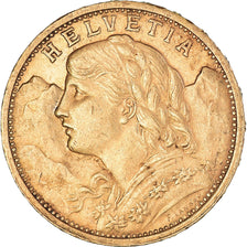 Coin, Switzerland, 20 Francs, 1899, Bern, AU(50-53), Gold, KM:35.1