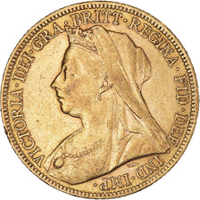 Coin, Great Britain, Victoria, Sovereign, 1901, AU(50-53), Gold, KM:785