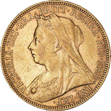 Moneda, Gran Bretaña, Victoria, Sovereign, 1894, MBC+, Oro, KM:785