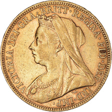 Munten, Groot Bretagne, Victoria, Sovereign, 1896, ZF+, Goud, KM:785