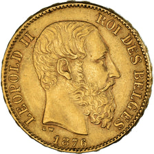 Monnaie, Belgique, Leopold II, 20 Francs, 20 Frank, 1876, TTB+, Or, KM:37