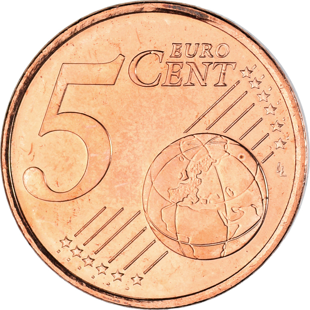 Francia 5 Euro Cent 2001 Paris SPL- Acciaio placcato rame Gadoury:3 –
