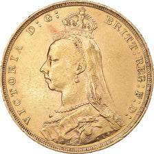 Moneta, Wielka Brytania, Victoria, Sovereign, 1889, AU(55-58), Złoto, KM:767