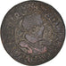 Moneta, Francia, Louis XIII, Double Tournois, 1621, Paris, MB, Rame, KM:61.1