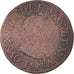 Moneta, Francia, Louis XIII, Double Tournois, 1612, Paris, B+, Rame, KM:43.1