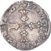 Munten, Frankrijk, Henri IV, 1/4 d'écu à la croix feuillue de face, 1592
