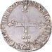 Moneda, Francia, Henri III, 1/4 d'écu à la croix de face, 1582, Rennes, MBC