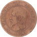Moneda, Francia, Napoleon III, 10 Centimes, 1853, Strasbourg, BC, Bronce