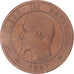 Monnaie, France, Napoleon III, 10 Centimes, 1857, Rouen, B+, Bronze