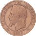 Moneda, Francia, Napoleon III, 5 Centimes, 1864, Bordeaux, BC+, Bronce